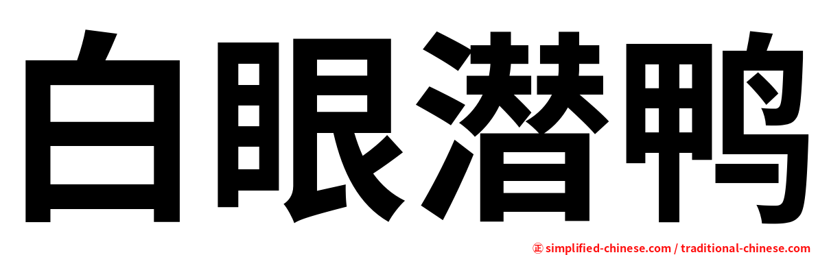 白眼潜鸭