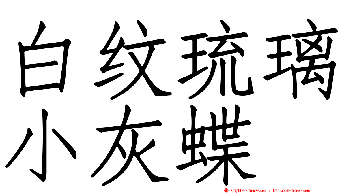 白纹琉璃小灰蝶