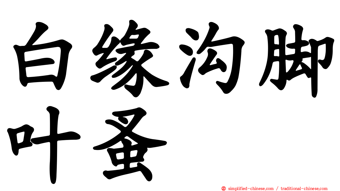 白缘沟脚叶蚤