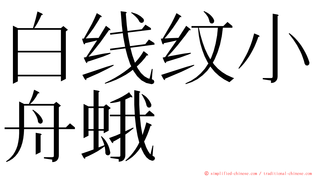 白线纹小舟蛾 ming font