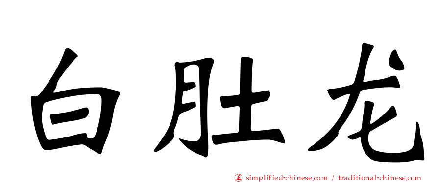 白肚龙
