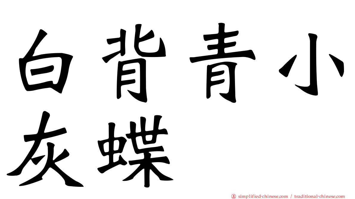 白背青小灰蝶