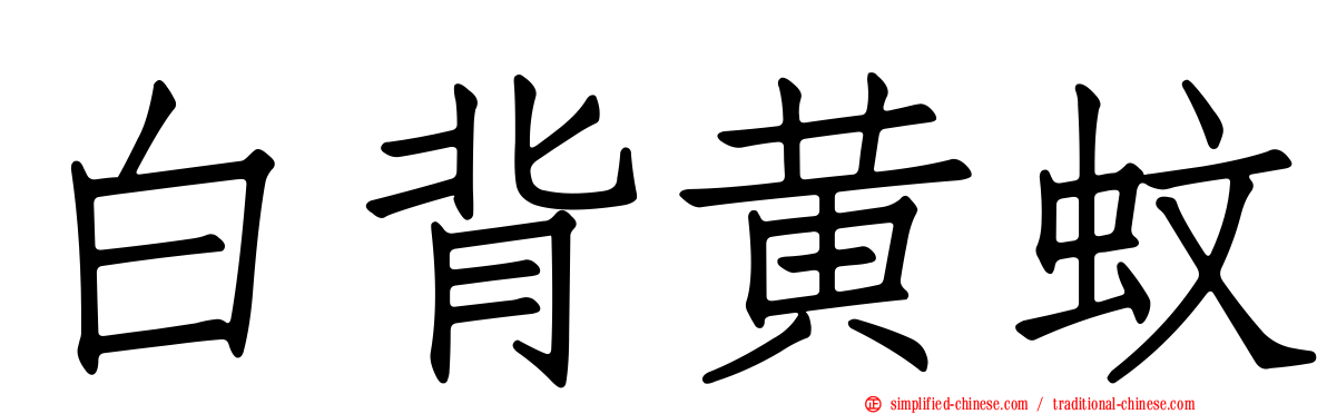 白背黄蚊