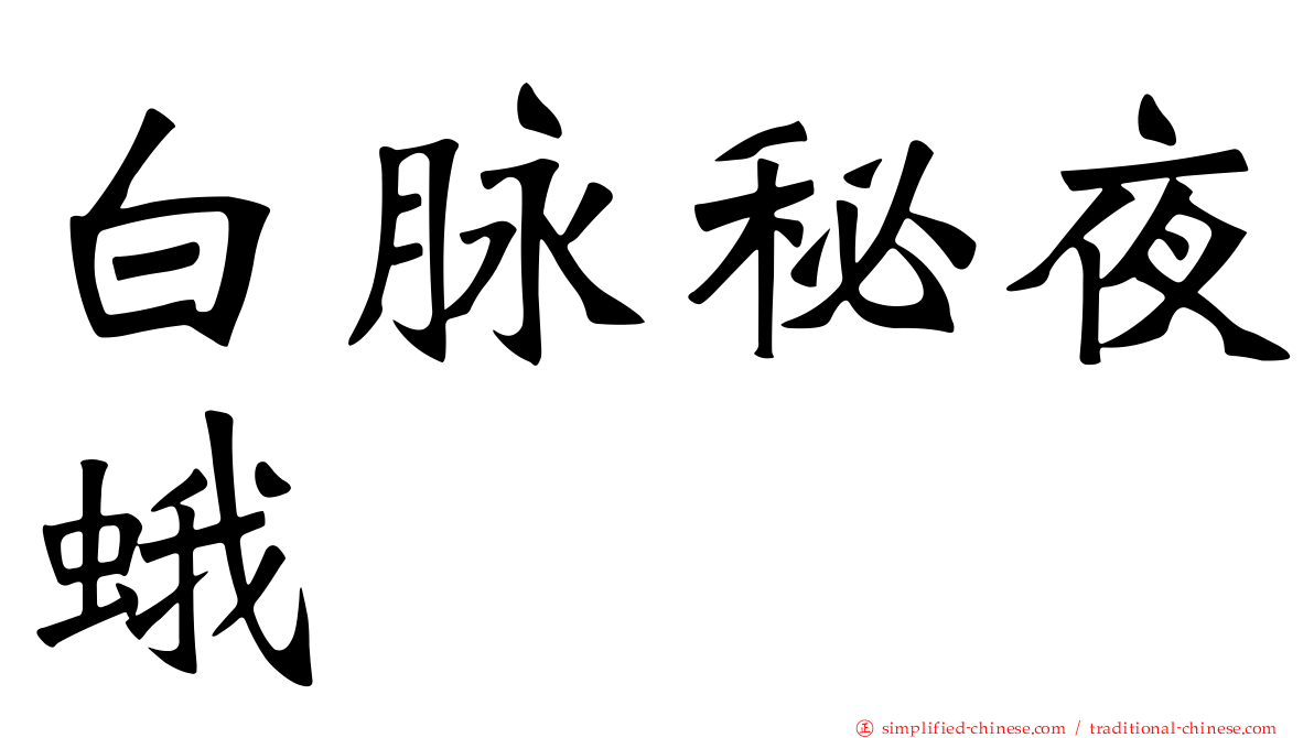 白脉秘夜蛾