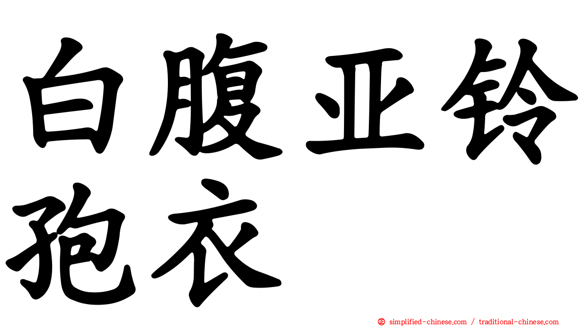 白腹亚铃孢衣