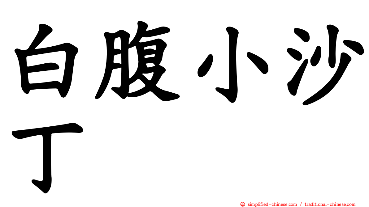 白腹小沙丁