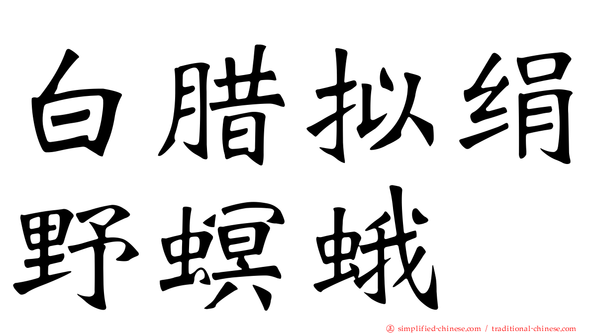 白腊拟绢野螟蛾
