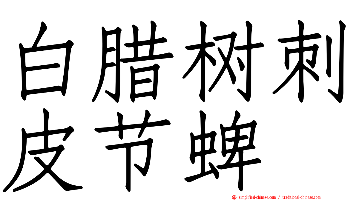 白腊树刺皮节蜱