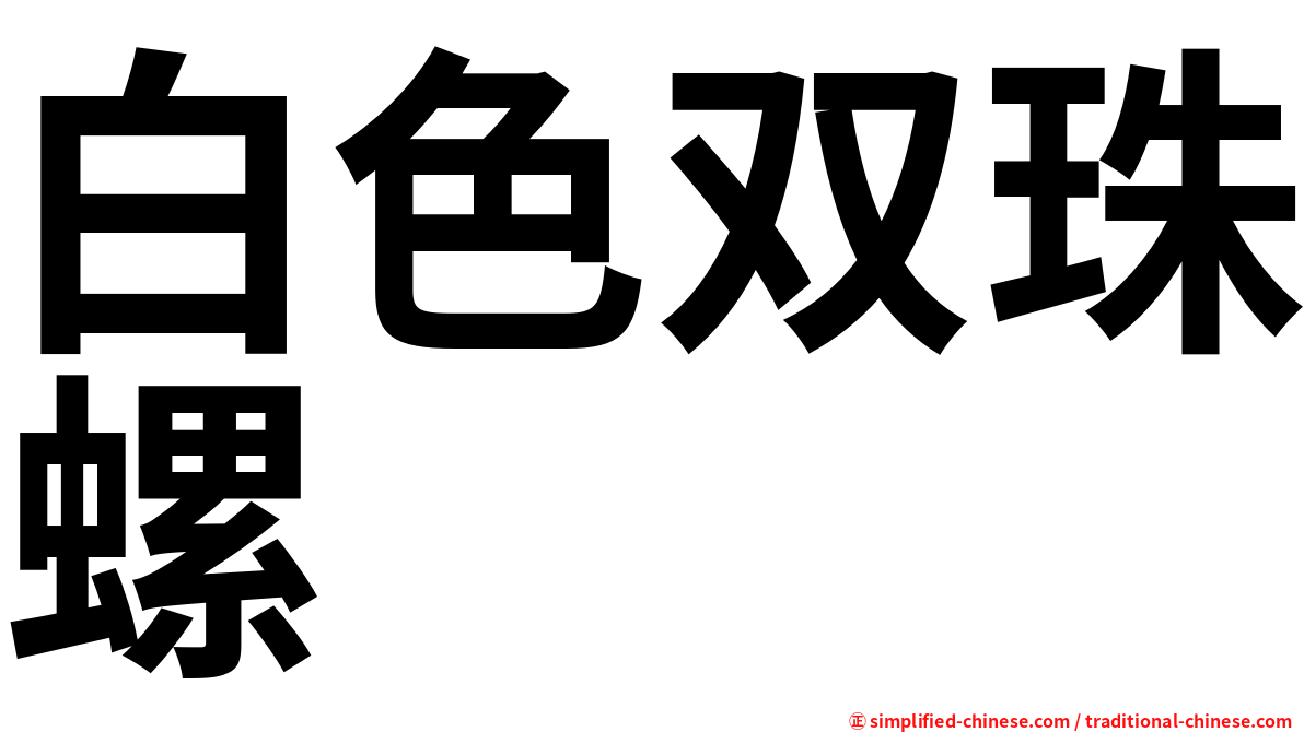 白色双珠螺