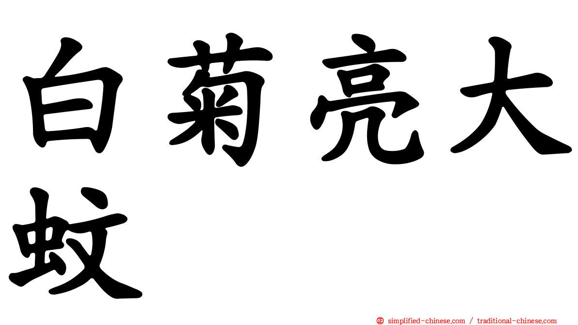 白菊亮大蚊