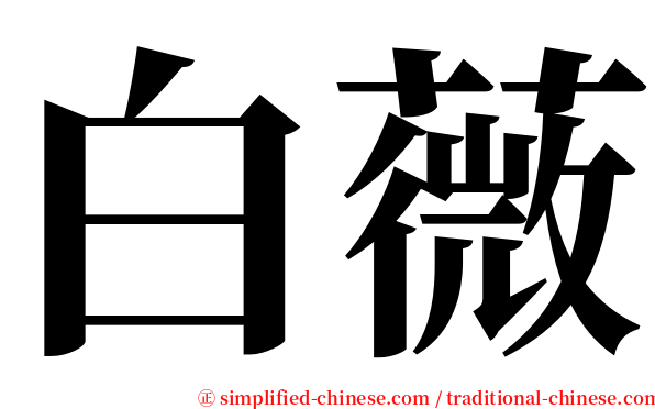 白薇 serif font