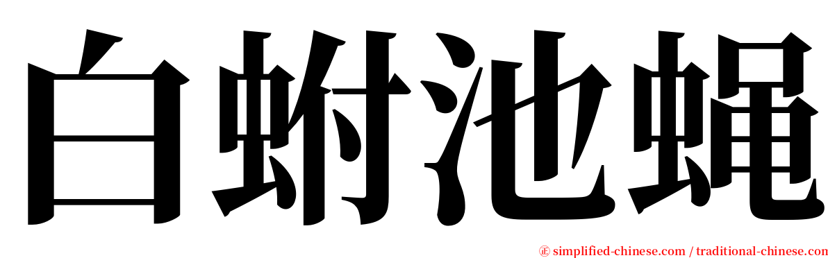 白蚹池蝇 serif font
