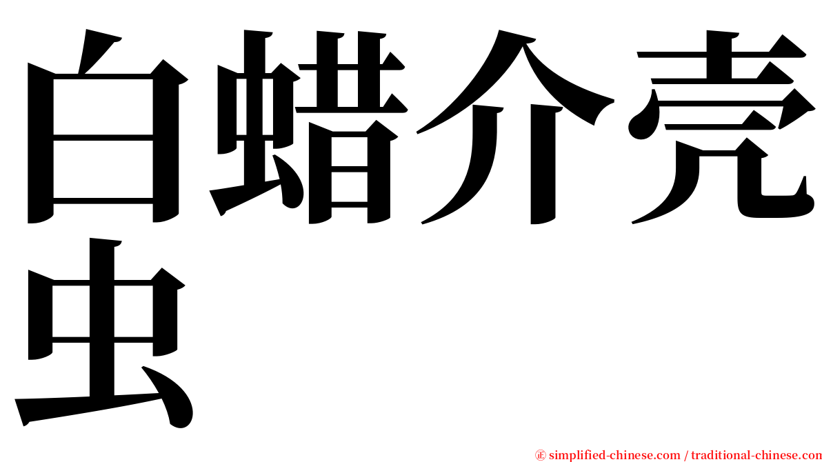白蜡介壳虫 serif font