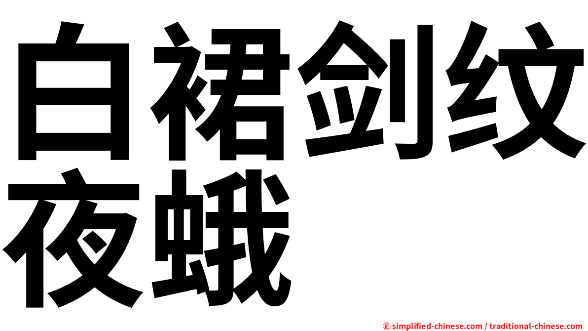 白裙剑纹夜蛾