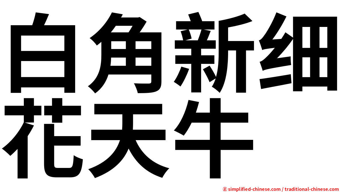 白角新细花天牛