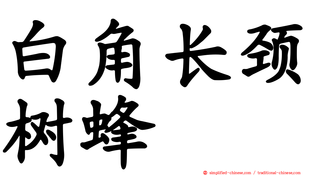 白角长颈树蜂