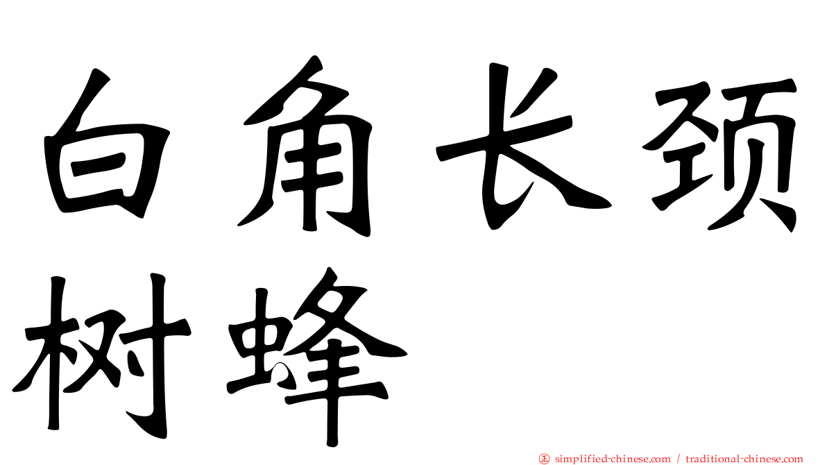 白角长颈树蜂