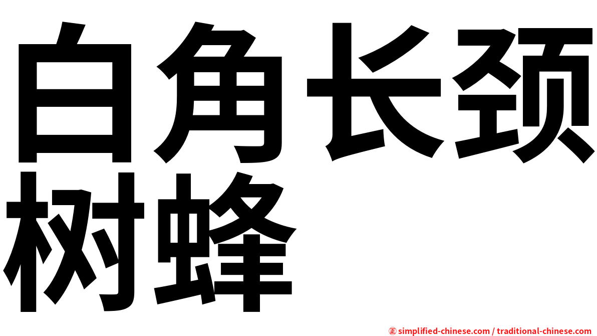 白角长颈树蜂