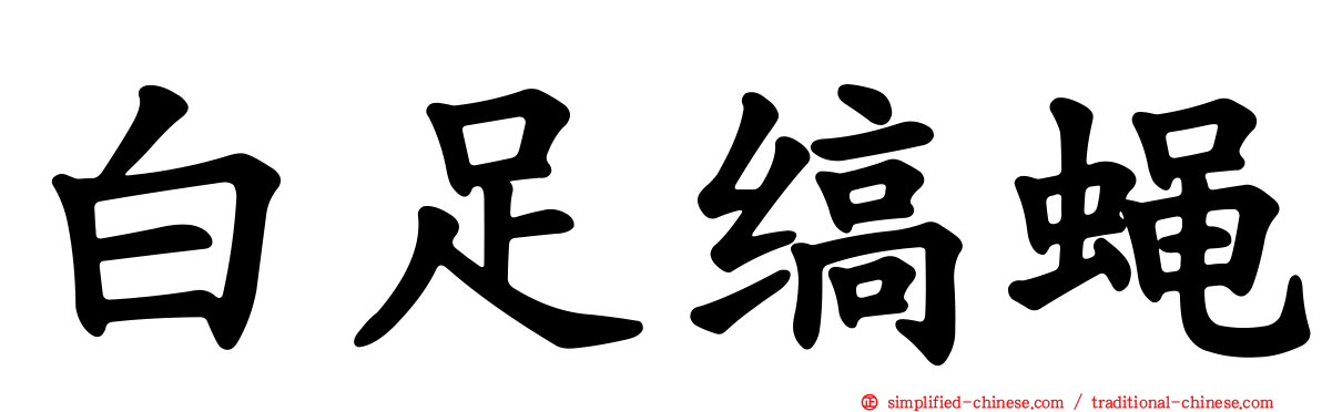 白足缟蝇