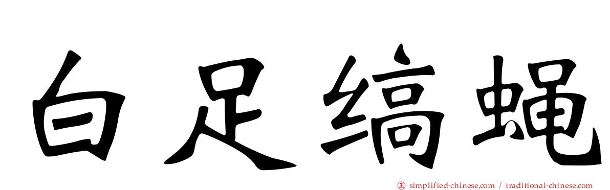 白足缟蝇