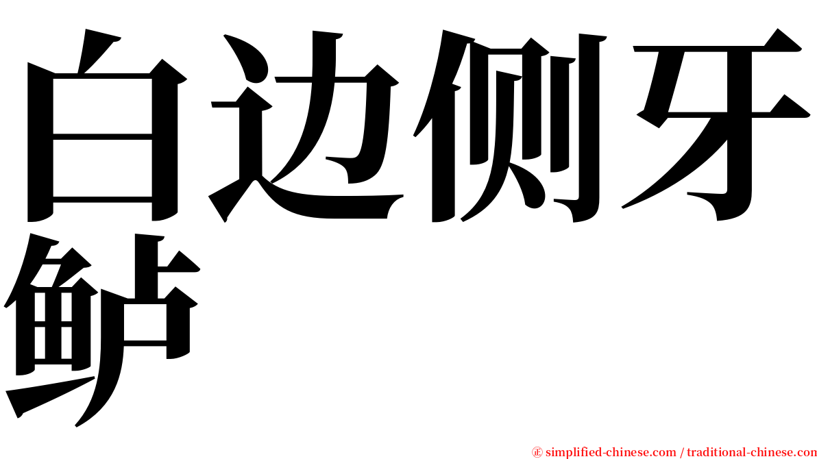 白边侧牙鲈 serif font