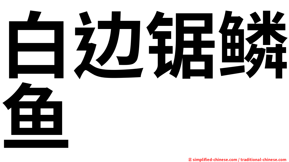 白边锯鳞鱼