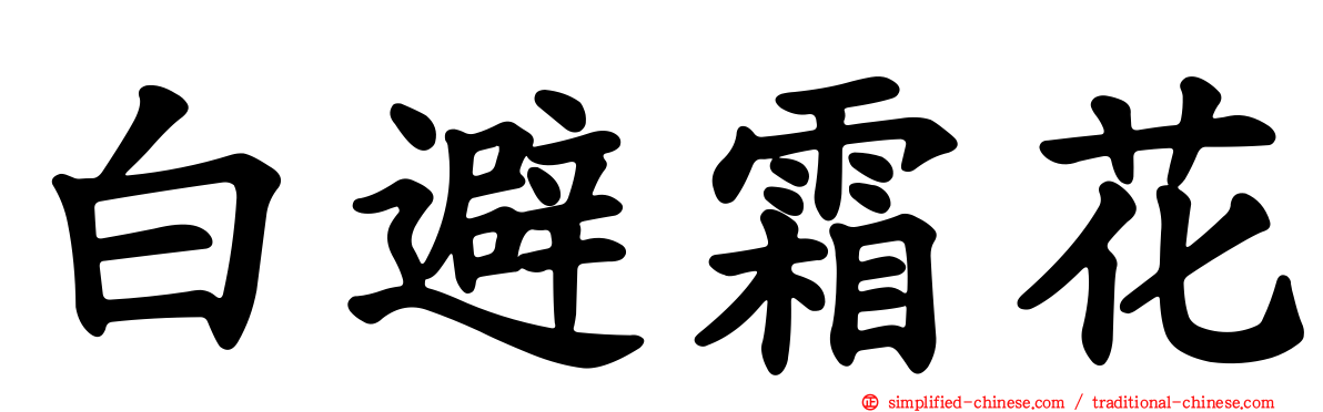白避霜花