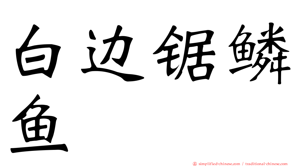 白边锯鳞鱼