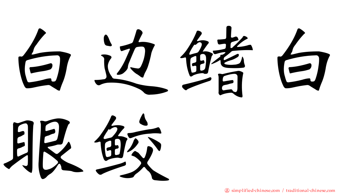 白边鳍白眼鲛
