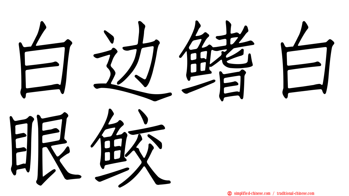 白边鳍白眼鲛