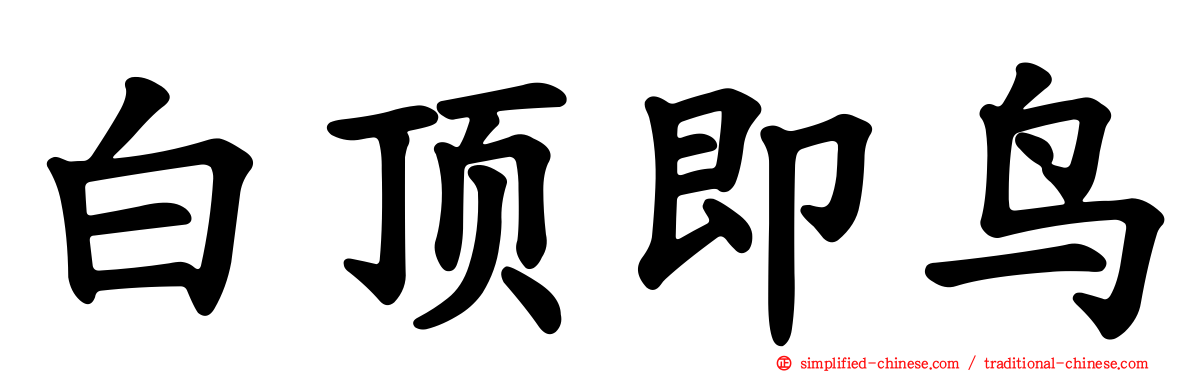 白顶即鸟