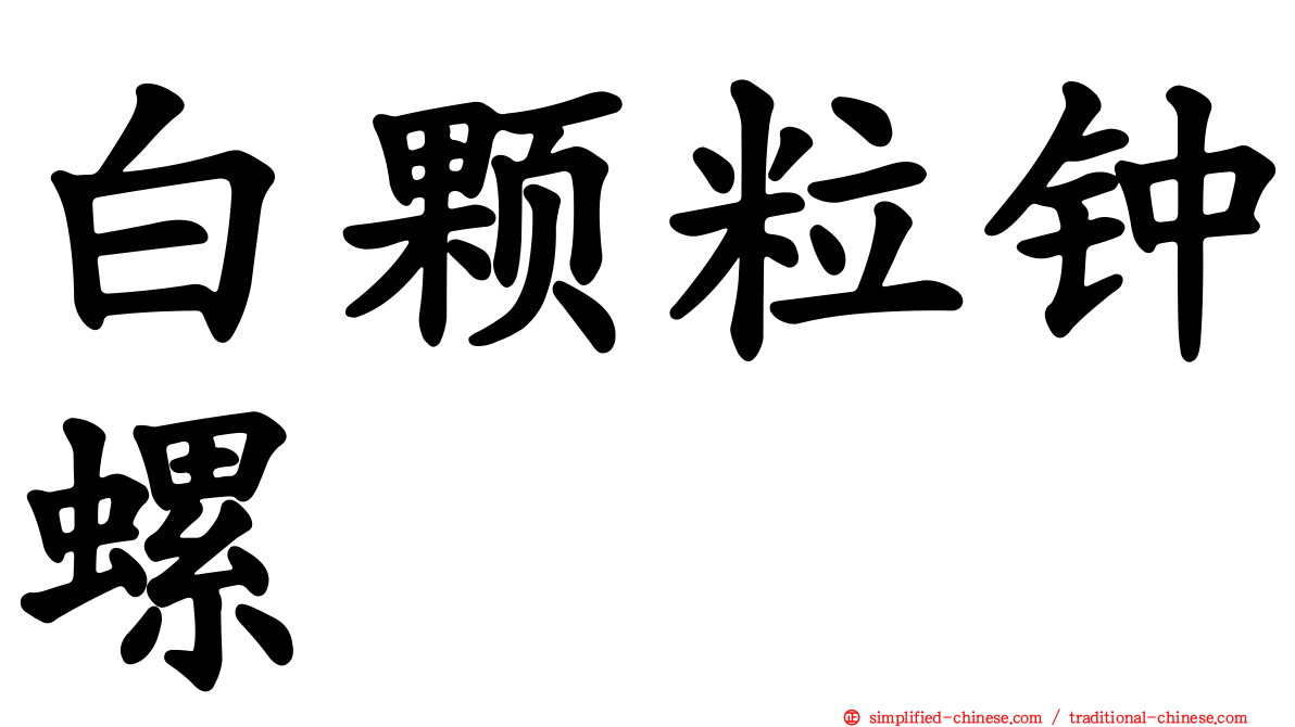白颗粒钟螺