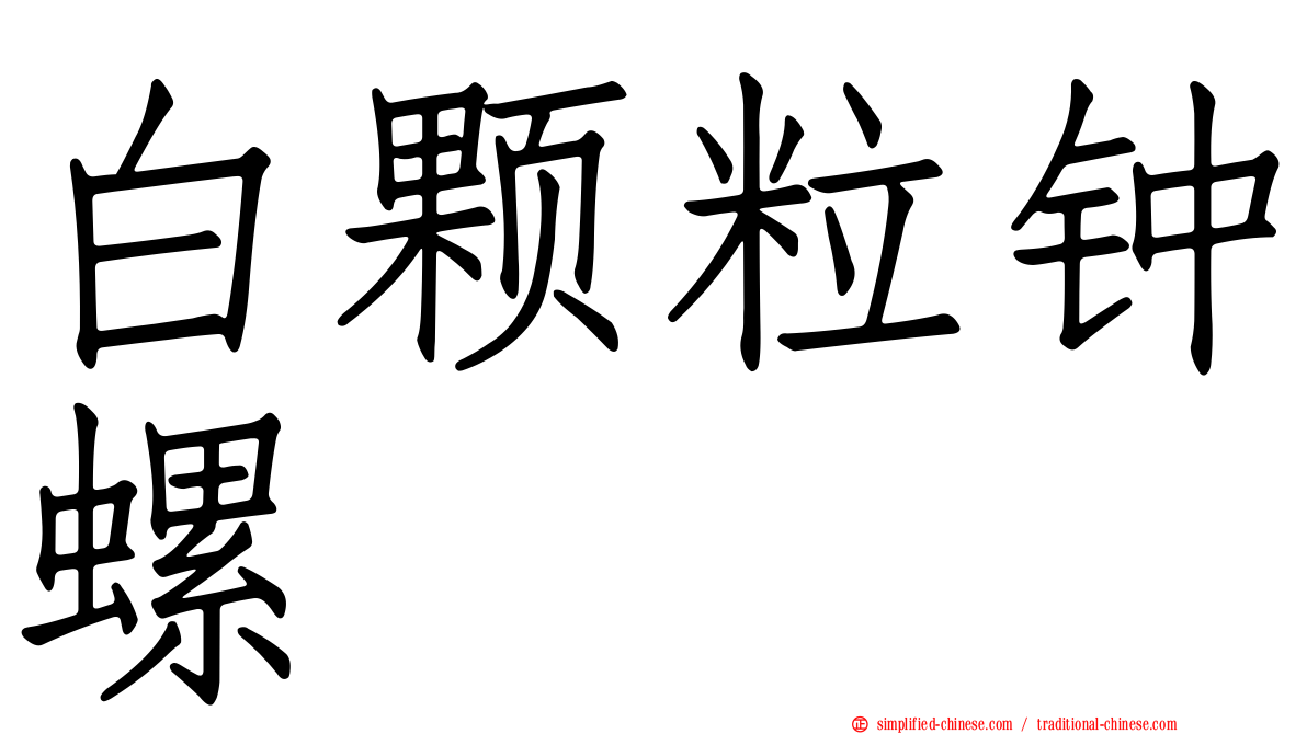 白颗粒钟螺