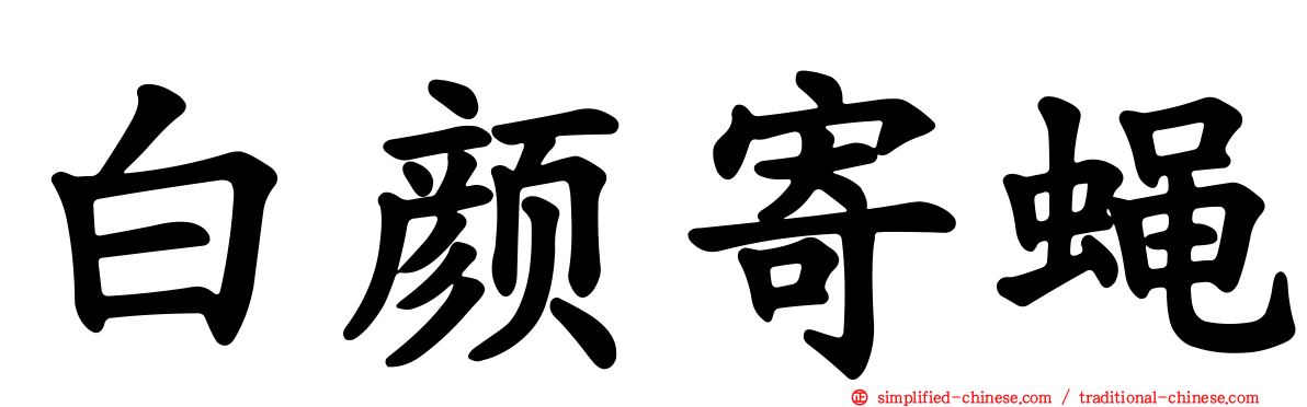 白颜寄蝇