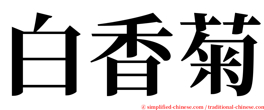 白香菊 serif font