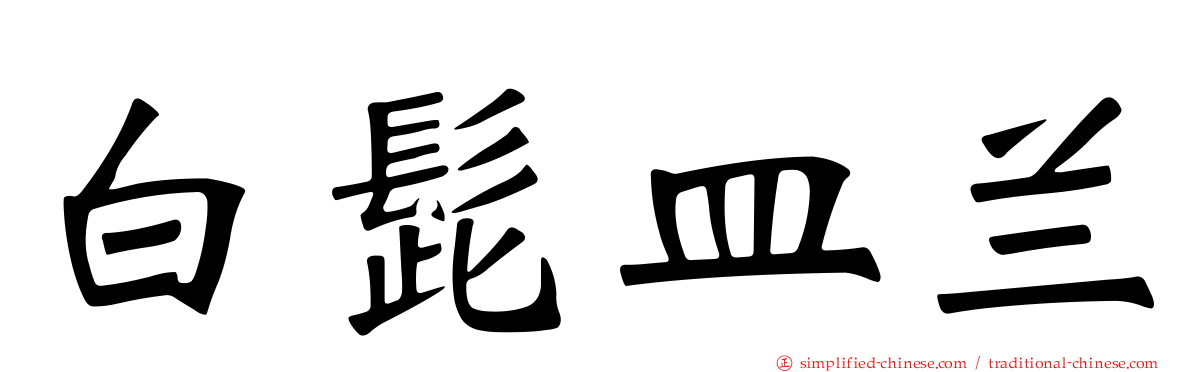 白髭皿兰