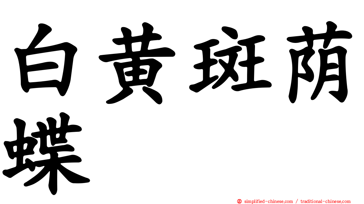 白黄斑荫蝶