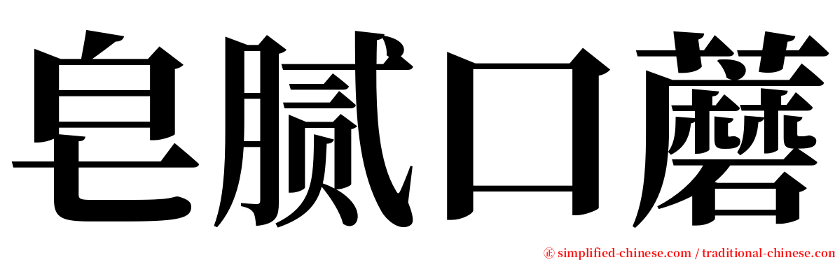 皂腻口蘑 serif font