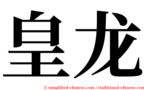 皇龙 serif font
