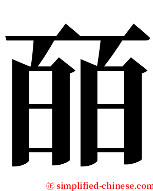 皕 serif font