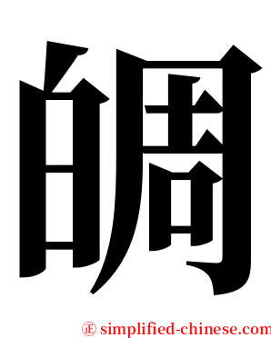 皗 serif font