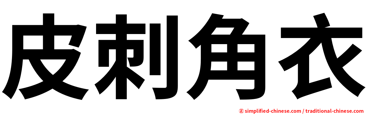 皮刺角衣