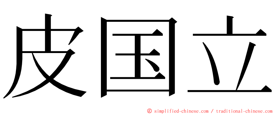 皮国立 ming font