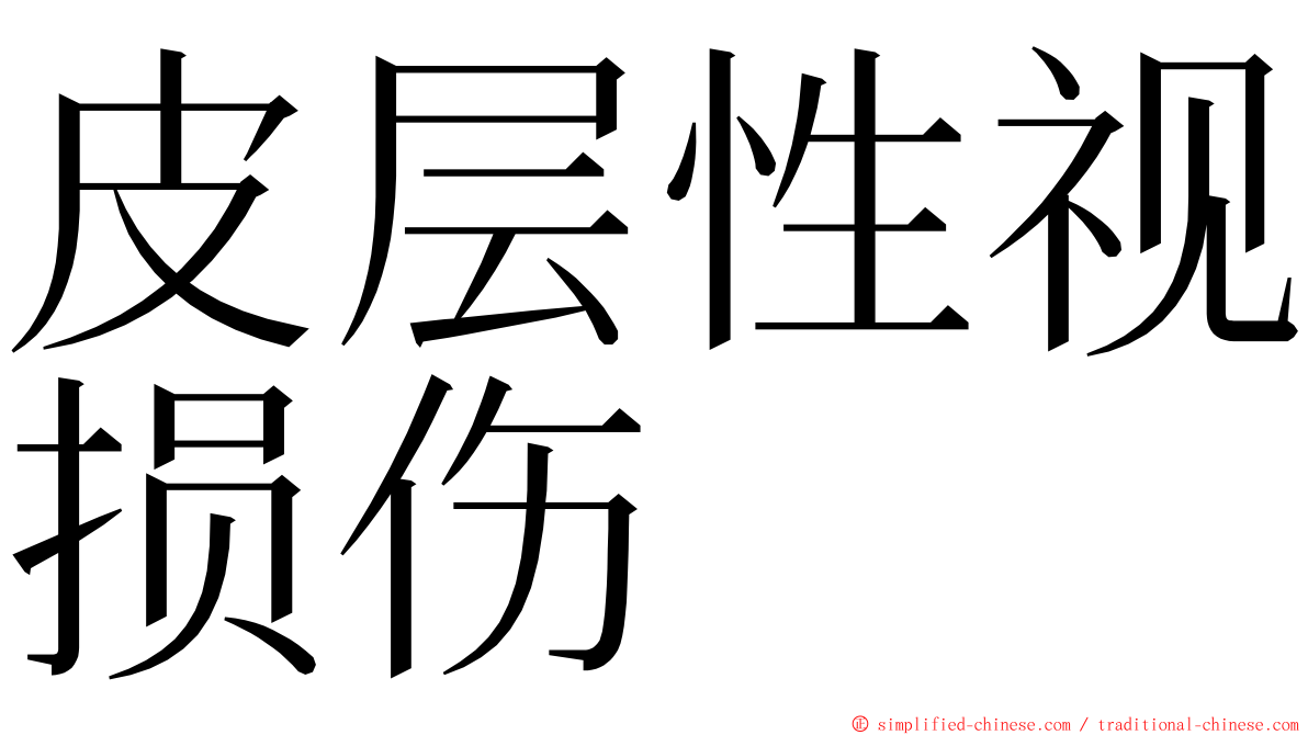 皮层性视损伤 ming font