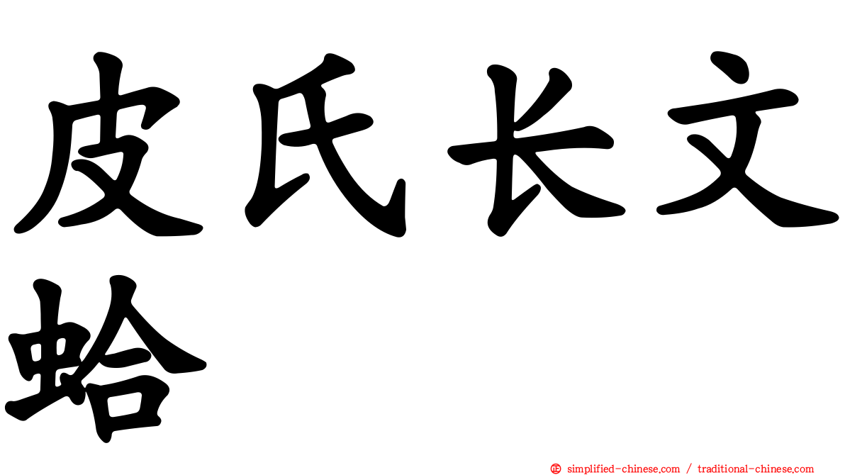 皮氏长文蛤