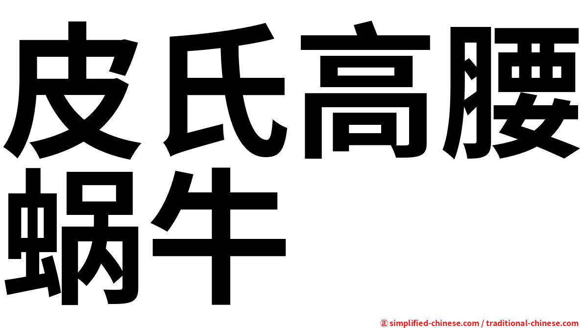 皮氏高腰蜗牛