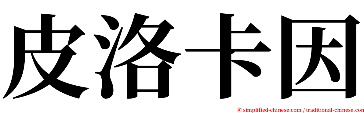 皮洛卡因 serif font