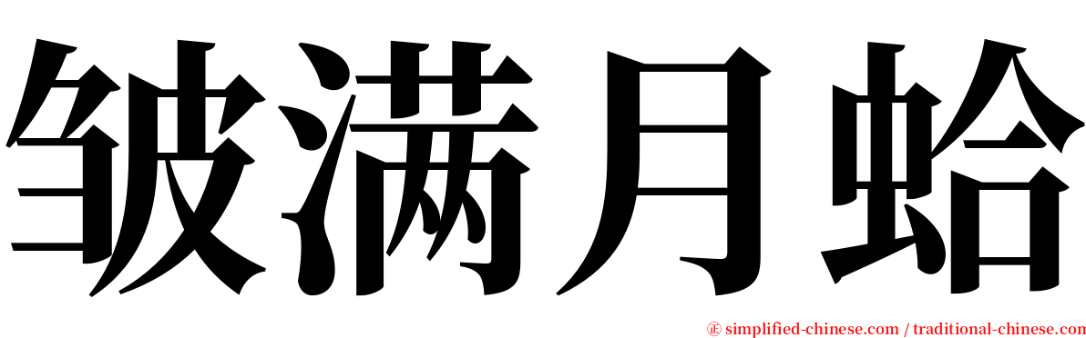 皱满月蛤 serif font
