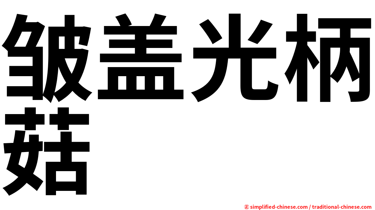 皱盖光柄菇