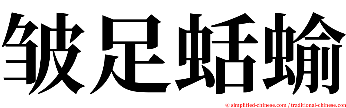 皱足蛞蝓 serif font